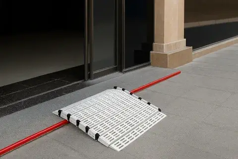 Edgeless ramp loading wide equipment